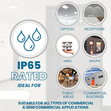 3.5W LED Emergency Bulkhead Light – IP65 Fire Exit Sign, 3hr Maintained, Sticker Legends Included