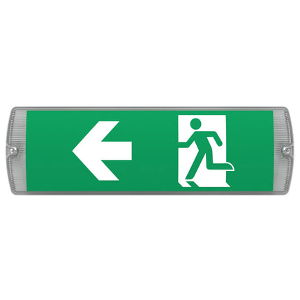 3.5W LED Emergency Bulkhead Light – IP65 Fire Exit Sign, 3hr Maintained, Sticker Legends Included