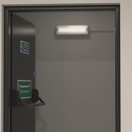 3.5W LED Emergency Bulkhead Light – IP65 Fire Exit Sign, 3hr Maintained, Sticker Legends Included