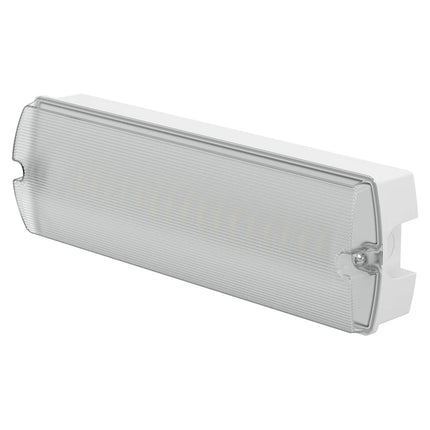 3.5W LED Emergency Bulkhead Light – IP65 Fire Exit Sign, 3hr Maintained, Sticker Legends Included