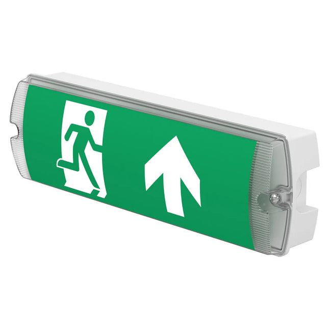 3.5W LED Emergency Bulkhead Light – IP65 Fire Exit Sign, 3hr Maintained, Sticker Legends Included