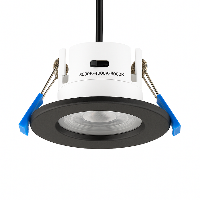 3CCT 5W Fire-Rated LED Downlight - Fire Rated 30/60/90 min - IP65, Anthracite Grey