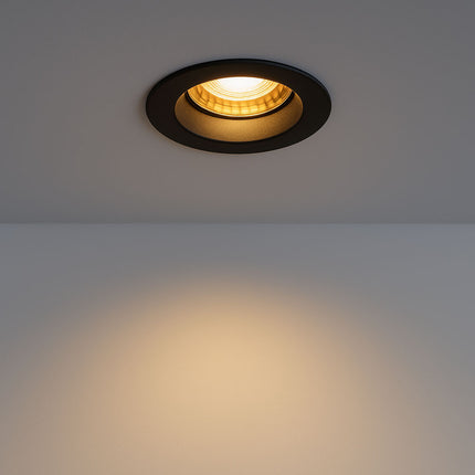 CCT Anti‑Glare Downlight – 5W, IP65, Fire‑Rated, Matt Black