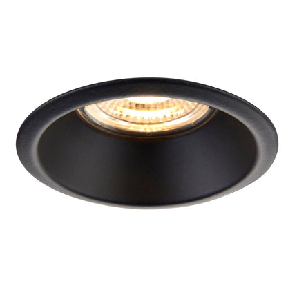 CCT Anti‑Glare Downlight – 5W, IP65, Fire‑Rated, Matt Black
