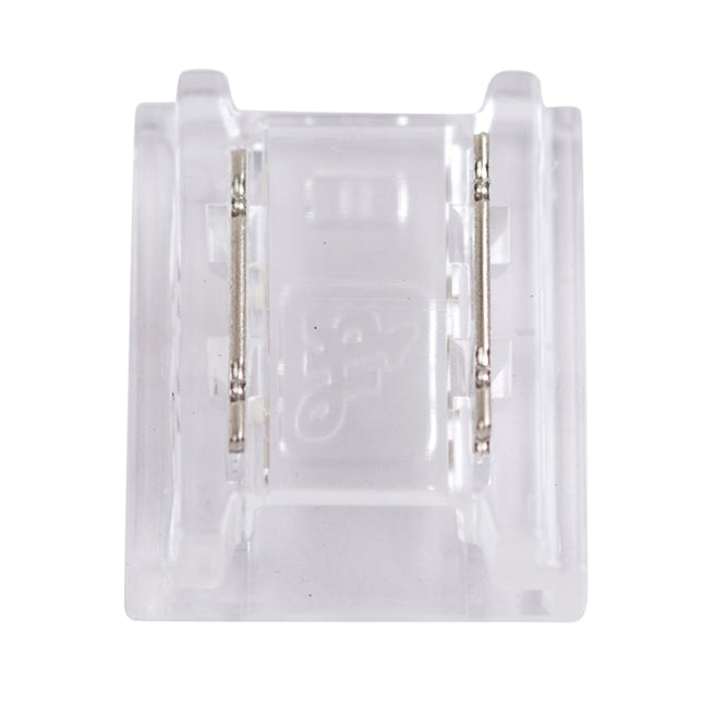 Clear plastic earring display case on a white background
