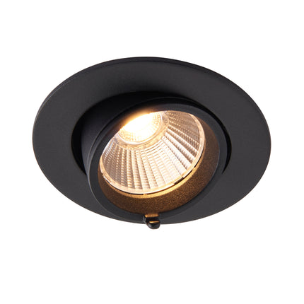 3CCT Round Adjustable Scoop Tilt Downlight – 30 W, Selectable 3000/4000/6000 K, Matt Black