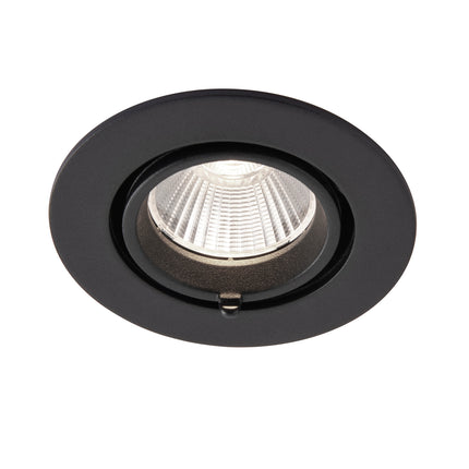 3CCT Round Adjustable Scoop Tilt Downlight – 30 W, Selectable 3000/4000/6000 K, Matt Black