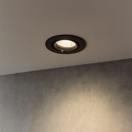 3CCT Round Adjustable Scoop Tilt Downlight – 30 W, Selectable 3000/4000/6000 K, Matt Black