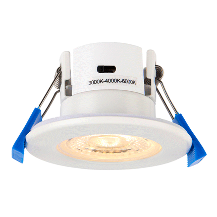 TRADE 10 PACK - 3CCT 5W Fire-Rated LED Downlight - Fire Rated 60/90 min - IP65, Matt White