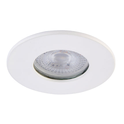 Fire-Rated 30/60/90 min Open Back Downlight – IP20, GU10, Matt White
