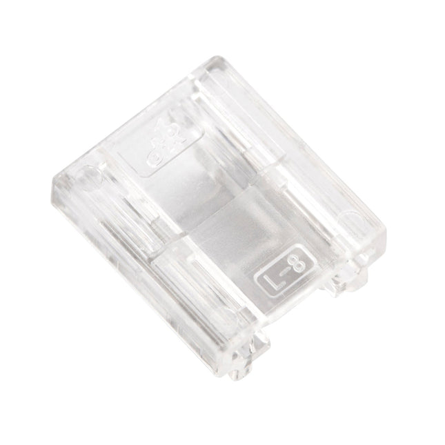 Clear plastic case on a white background