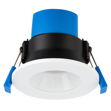 4CCT Anti‑Glare Downlight – 5/7W, IP65, Fire‑Rated, Matt White
