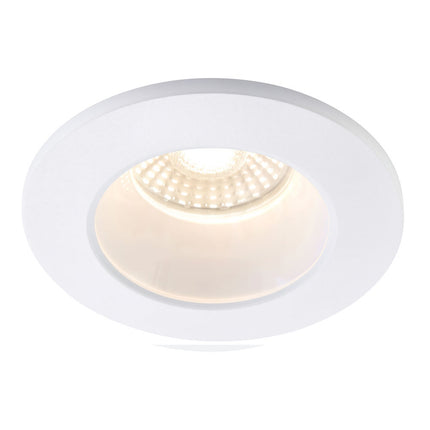 4CCT Anti‑Glare Downlight – 5/7W, IP65, Fire‑Rated, Matt White