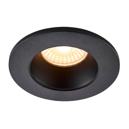 4CCT Anti‑Glare Downlight – 5/7W, IP65, Fire‑Rated, Matt Black