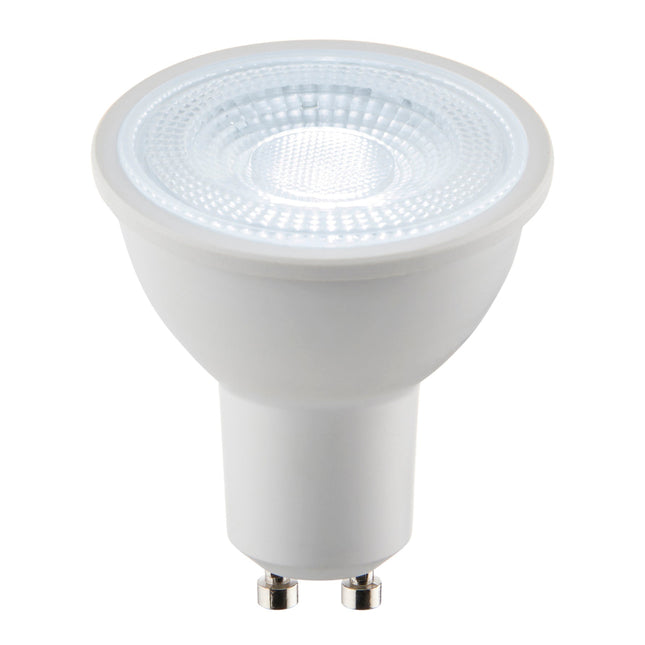 LED light bulb on a white background