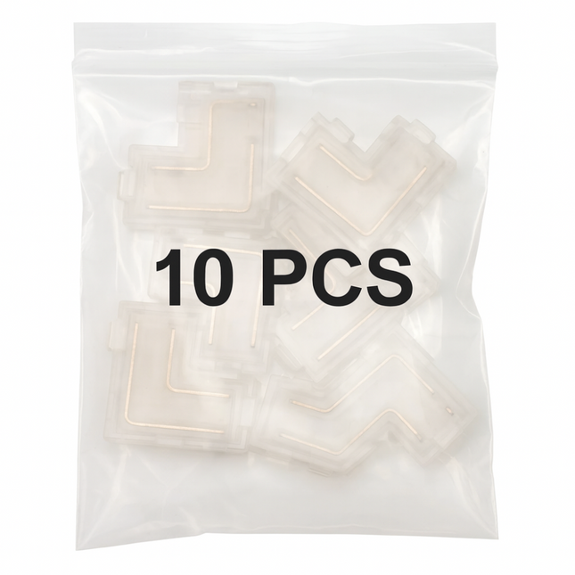 HueFlex PRO IP20 LED Tape Connector T/L – Tape-to‑Tape / Tape-to‑Line, Clear Polycarbonate - 10 Pack