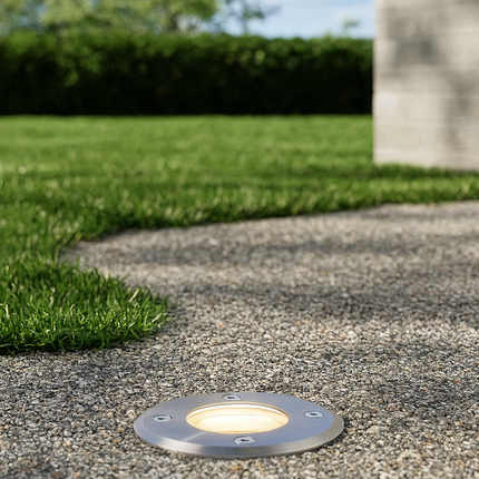 Pan Outdoor Ground Drive Over Light – GU10, IP67 Stainless Steel