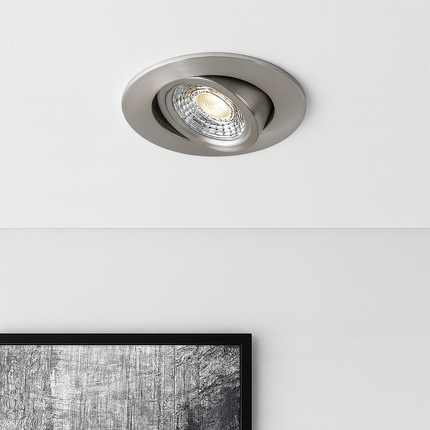 3CCT Fire‑Rated Tilt Adjustable Downlight – 7 W, 700 lm, IP65 Brushed Chrome