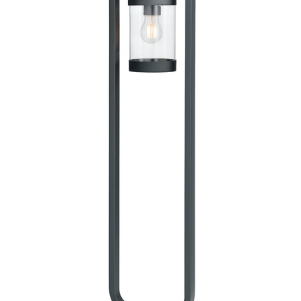 Outdoor Bollard Path Post Light – 1m, E27, Anthracite, IP44 with Dusk-to-Dawn Photocell Sensor