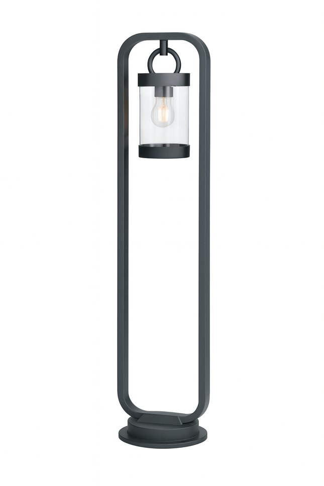 Outdoor Bollard Path Post Light – 1m, E27, Anthracite, IP44 with Dusk-to-Dawn Photocell Sensor