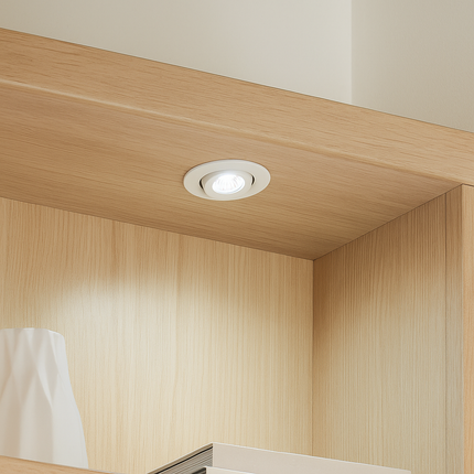 LALO LED Tilt Adjustable Mini Downlight – 4 W, 240 lm, Cut-Out 33mm, 4000 K, IP44, White