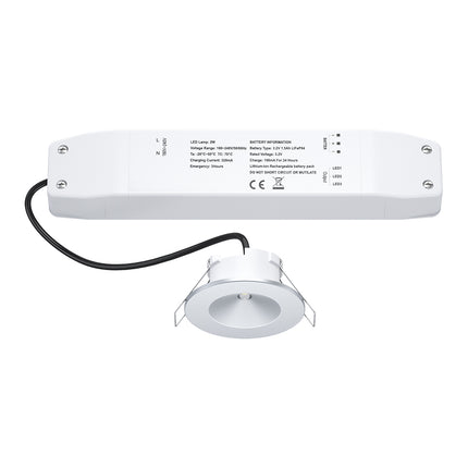 Mini 2 W Emergency LED Downlight – Non‑Maintained, 150 lm, Daylight White