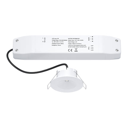 Mini 2 W Emergency LED Downlight – Non‑Maintained, 150 lm, Daylight White