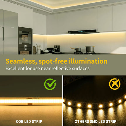 PRO LED Tape Kit - 5 W/M, 5 m, IP20, Remote-Controlled, 3000 K Warm White