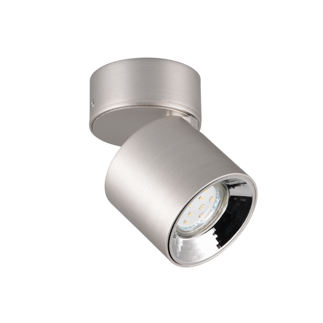 Single Adjustable Spotlight – GU10 Ceiling Light, Matt Nickel, IP20