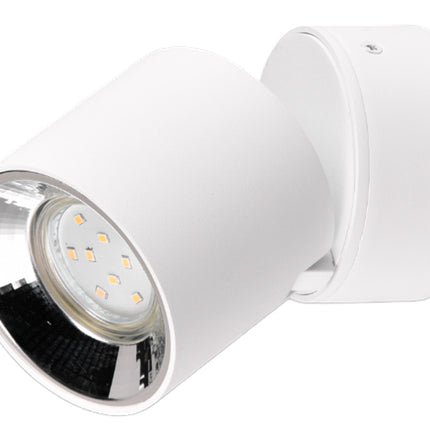 Single Adjustable Spotlight – GU10 Ceiling Light, Matt White, IP20