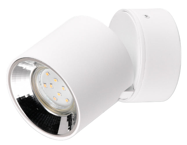 Single Adjustable Spotlight – GU10 Ceiling Light, Matt White, IP20