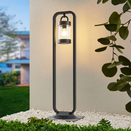Outdoor Bollard Path Post Light – 1m, E27, Anthracite, IP44 with Dusk-to-Dawn Photocell Sensor