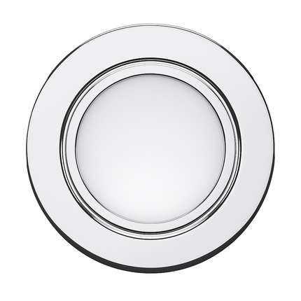 Mini Recessed Under Cabinet LED Downlight Light – 1.5W, 12V, 3000K Warm White, Polished Chrome