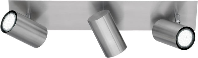 Triple Square Adjustable Spotlight – GU10 Wall or Ceiling Light, Matt Nickel, IP20