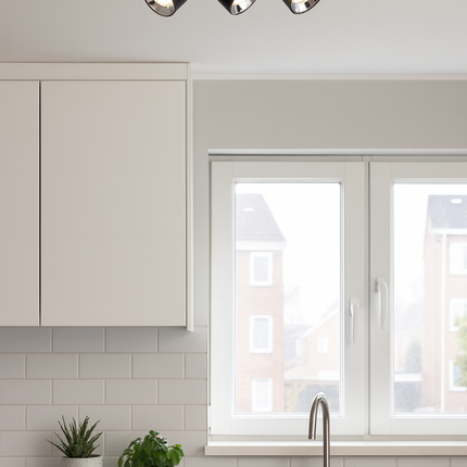 Triple Adjustable Modern Spotlight – GU10 Ceiling Light, Matt Black, IP20