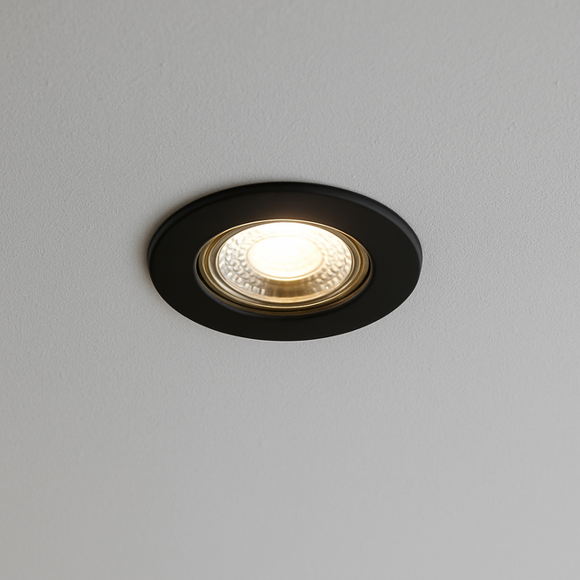 3CCT 5W Fire-Rated LED Downlight - Fire Rated 30/60/90 min - IP65, Black