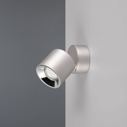 Single Adjustable Spotlight – GU10 Ceiling Light, Matt Nickel, IP20