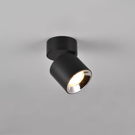 Single Adjustable Spotlight – GU10 Ceiling Light, Matt Black, IP20
