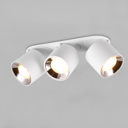 Triple Adjustable Modern Spotlight – GU10 Ceiling Light, Matt White, IP20