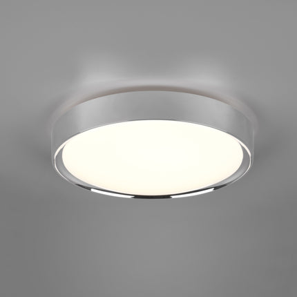 Round Ceiling Light – 18W LED, 1850lm, 3000K Warm White, IP44, Chrome