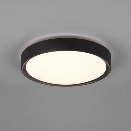 Round Ceiling Light – 18W LED, 1850lm, 3000K Warm White, IP44, Black