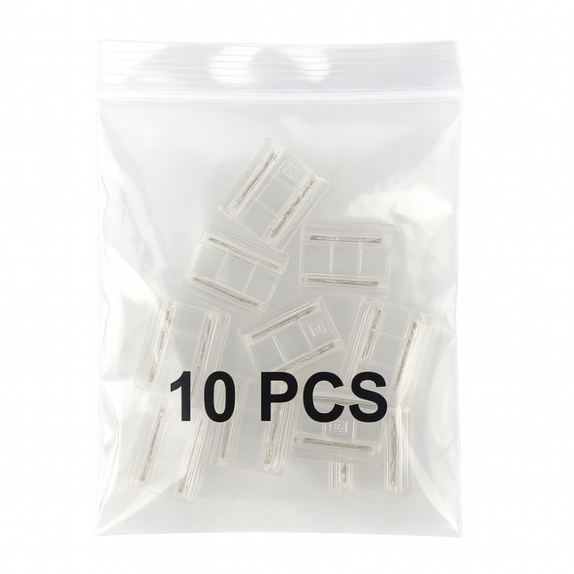HueFlex PRO IP20 LED Tape Multifunctional Connector – Tape-to-Tape, Clear Polycarbonate - 10 PACK