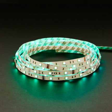 Flexline 12 V 5 m RGB LED Tape Kit – 24 W, Dimmable, IP20, Remote-Controlled