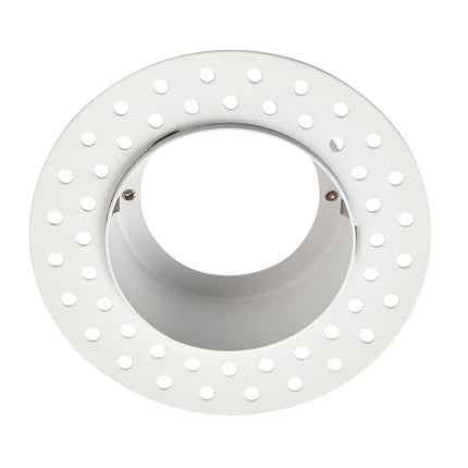 White metal flange with holes on a white background