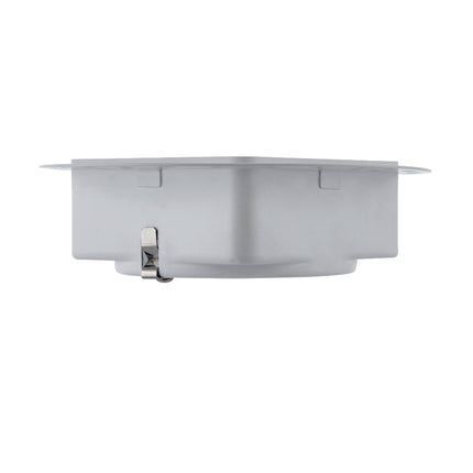 Modern wall light fixture with glass shade on a white background