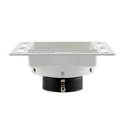 Trimless Square Plaster‑In Downlight – 50W GU10, Matt White