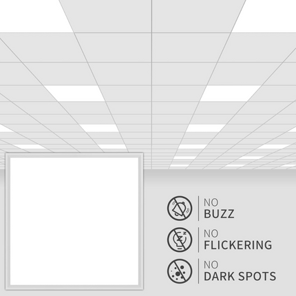 600x600mm LED Recessed Suspended Ceiling Light Panel – 40W, 4000lm, IP20, 4000K Cool White