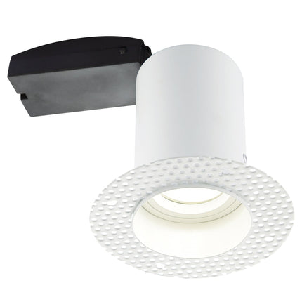 Ravel Fire Rated Trimless Plaster-In Downlight - White GU10