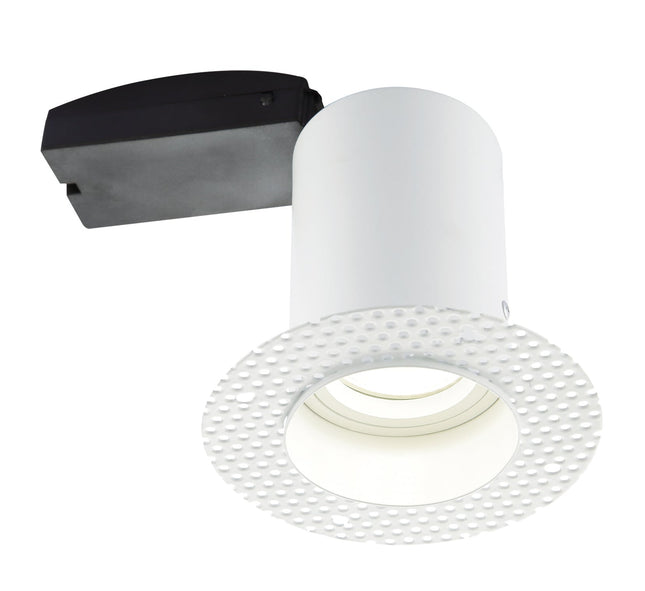 Ravel Fire Rated Trimless Plaster-In Downlight - White GU10