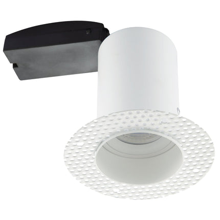 Ravel Fire Rated Trimless Plaster-In Downlight - White GU10